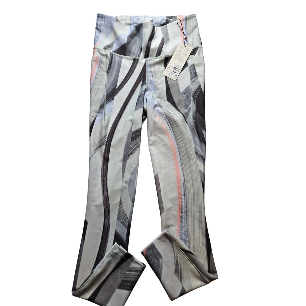 CALIA Powermove 7/8 High-Rise Leggings Succulent Green Abstract Print Small